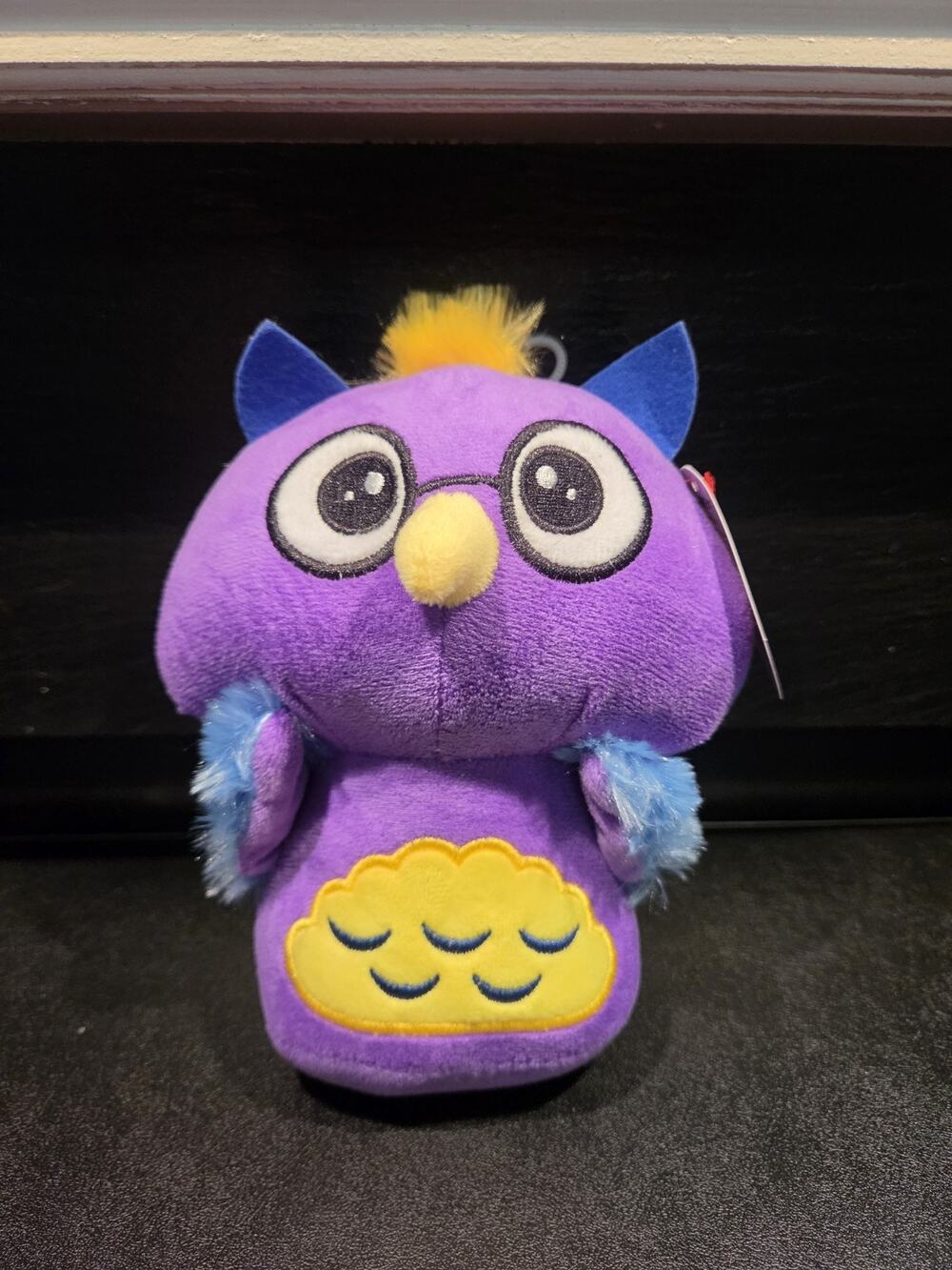 Peek A Boo Toys Mushroom Pets Purple Owl Plush 8” Stuffed Animal Bird Brand New